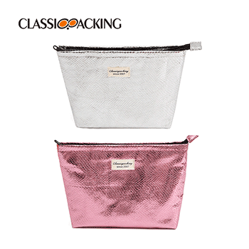 Pink/Silver Metallic Cosmetic Bags
