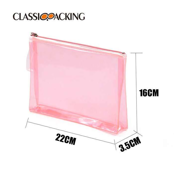 Pink Clear Bulk Customized Makeup Bags