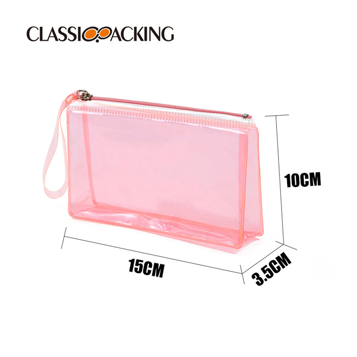 Pink Clear Bulk Customized Makeup Bags