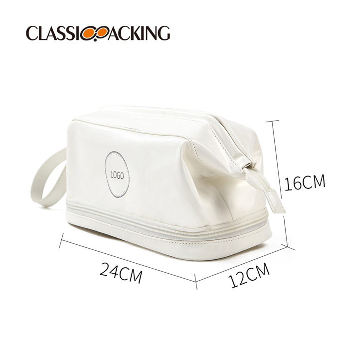 White Double layer Wholesale Wash Bag For Purse