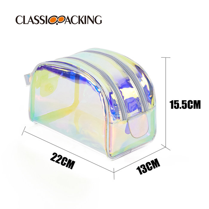 Wholesale Semicircle Iridescent Makeup Bag