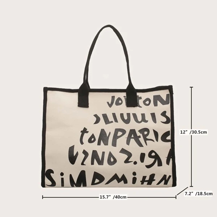 Letter Graphic Tote Bags Wholesale