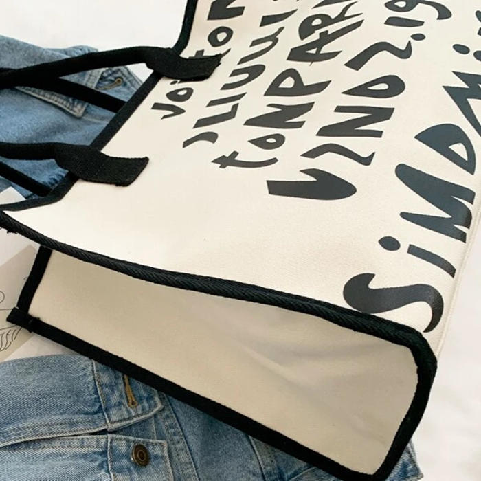 Letter Graphic Tote Bags Wholesale