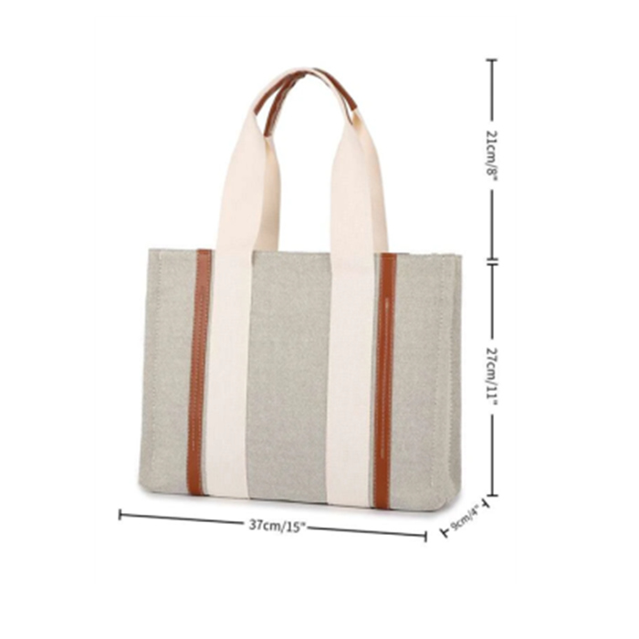 Preppy Striped Wholesale Tote Bags