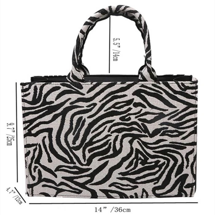 Zebra Stripe Pattern Wholesale Tote Bags