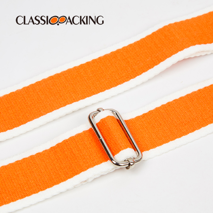 orange cosmetic bag shoulder strap detail