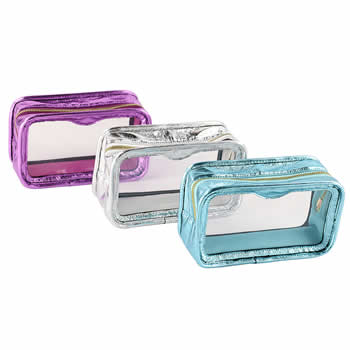 Wholesale Clear Recycled RPET Cosmetic Bags
