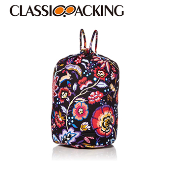 Printed Drawstring Makeup Bag