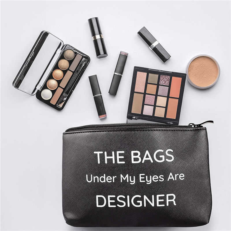 Black PU Leather Makeup Bags Bulk