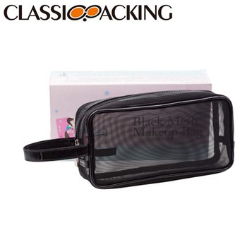 Black Wholesale Mesh Cosmetic Bag