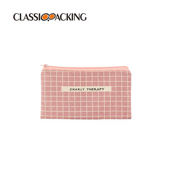 Canvas Mesh Cosmetic Bag