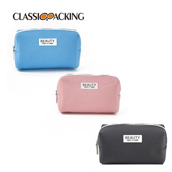 Solid Color Cosmetic Bag