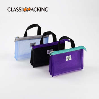 Three Layer Mesh Nylon Cosmetic Bag