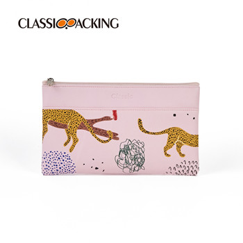 Printed Leather Cosmetic Bag