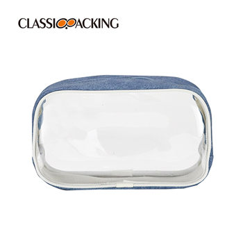 Denim Stitching Clear Makeup Bag Bulk