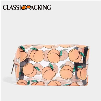 Peachy Clear Custom Logo Makeup Bags Bulk