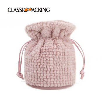 Fluffy Drawstring Makeup Bag