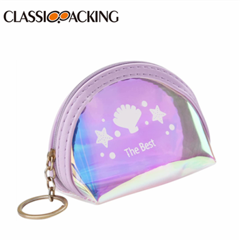 Iridescent Wholesale Coin Purse With Key Chain    