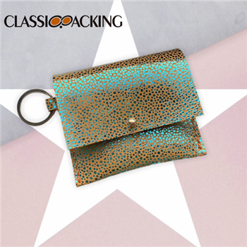 Colorful Key Chain Leather Coin Purse