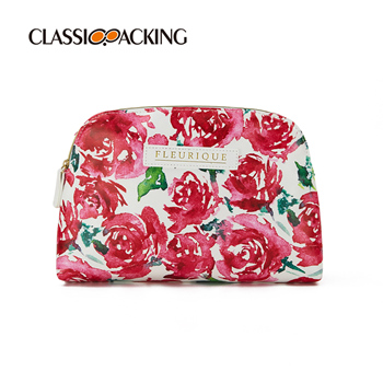 Flower Print Customizable Toiletry Bag