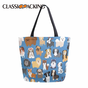 Animal Dogs Cotton Tote Bags Wholesale