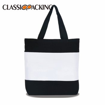 Three-Tone Cotton Tote Bags Wholesale