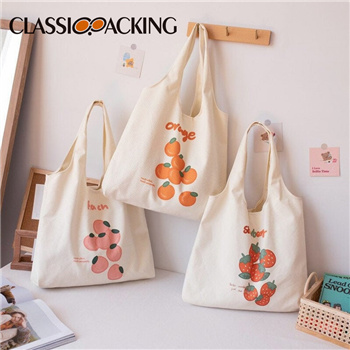 Fruit Print Wholesale Cotton Grocery Bags 