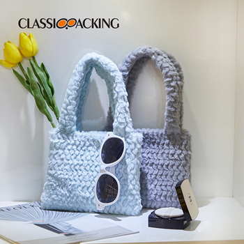 Plush Faux Fur Tote Bags Wholesale