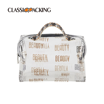 Letter Printed Clear Custom Toiletry Bags Bulk  