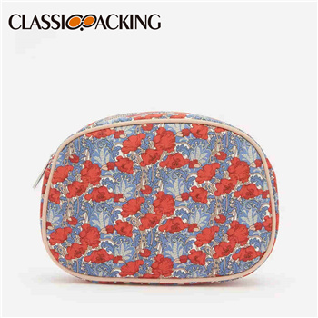 Printed Wholesale Cosmetic Bag With Flower Patterns