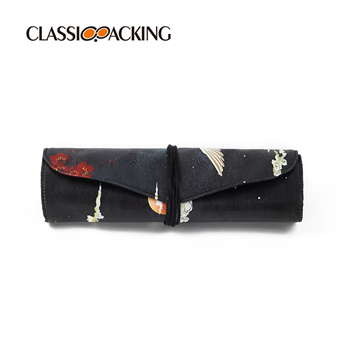 Stylish Black Rolling Makeup Brush Bag Wholesale