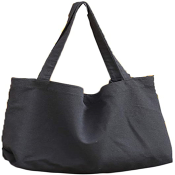 Women Shoulder Black Canvas Tote Bags Bulk