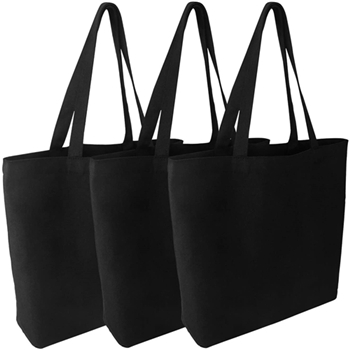 Reusable Black Tote Bag Wholesale For Women Girls Beach Travel 