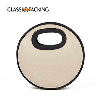 Canvas Circular Makeup Bag