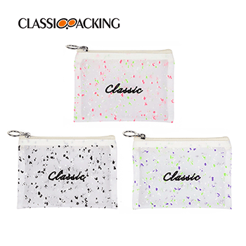Clear Mesh Travel Toiletry Bag With Colorful Dots