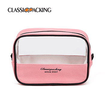 Clear Pink Makeup Bag