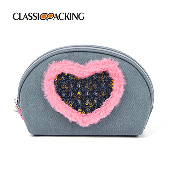 Denim Makeup Toiletry Bag for Ladies