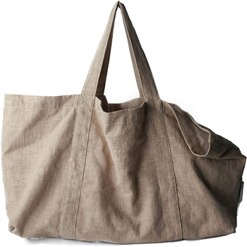 Nature Linen Tote Bags Wholesale With Internal Zip Pocket
