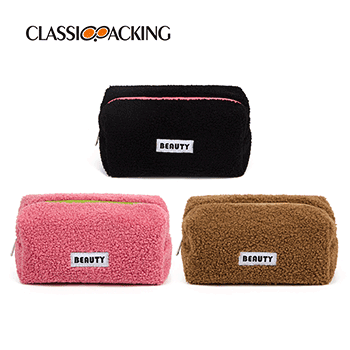 Teddy Cosmetic Bag With Polyester Lining