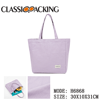 Purple Canvas Tote Bag Wholesale