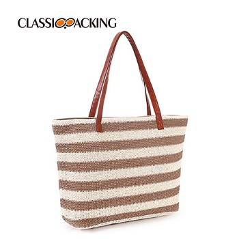 Top-handle Straw Tote Wholesale