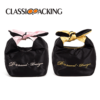 Black Tie Knot Makeup Bag