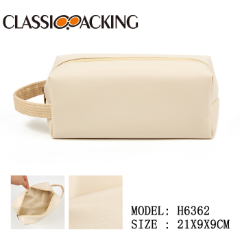 White PVC Leather Makeup Bag Wholesale