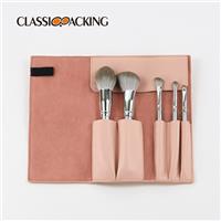 leather make up brush roll holder