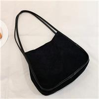 Plain Preppy Corduroy Black Wholesale Tote Bags