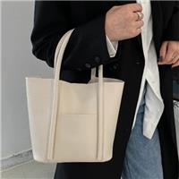 Fashionable White Leather Wholesale Tote Bag