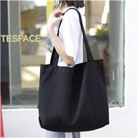 Women Shoulder Black Canvas Tote Bags Bulk