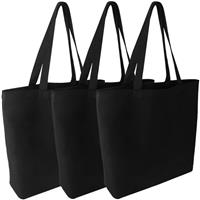 Reusable Black Tote Bag Wholesale For Women Girls Beach Travel 