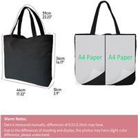 Black Blank Canvas Tote Bags bulk Wholesale
