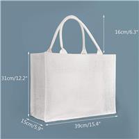  White Jute Tote Wholesale For Wedding, Shopping, Party, Beach Trip